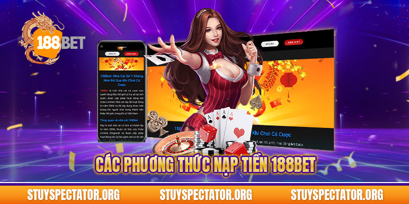 Các phương thức nạp tiền 188bet
